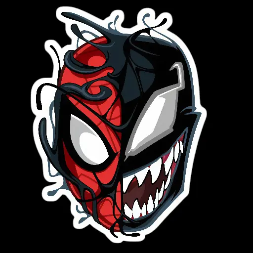 Spidy and Venom Sticker
