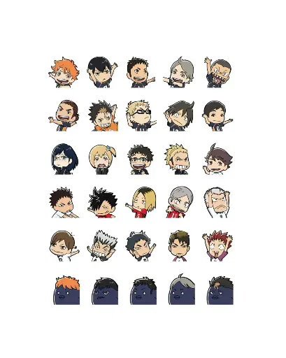 30 Haikyuu Chibi Character Stickers