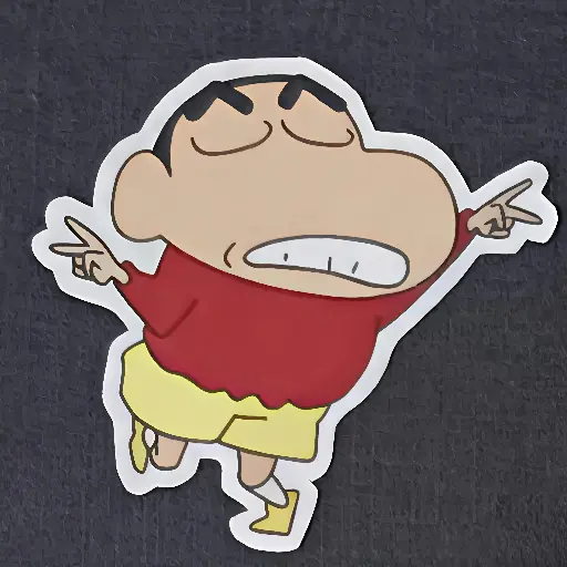 Shinchan Chill Sticker